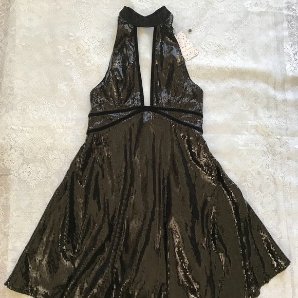 🔻sale Free people sequin halter backless dress - Picture 7 of 7